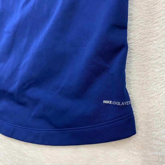 Nike Vest Women's Small Blue Gray Pink Aerolayer Running Quilted Puffer Full Zip - Picture 6 of 10